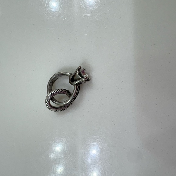 Brighton Diamond Ring Charm Engagement Elegant Silver Gemstone Bracelet Bride - Picture 4 of 5